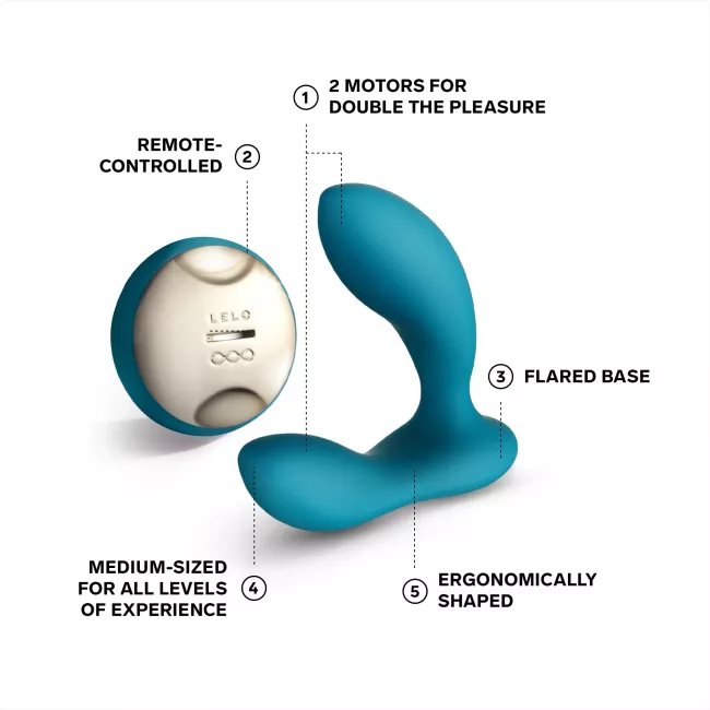 LELO HUGO 2 Remote Prostata-Vibrator mit Fernbedienung, Dual-Motor, ergonomisches Design. Exklusive bei RaiX Shop Konstanz