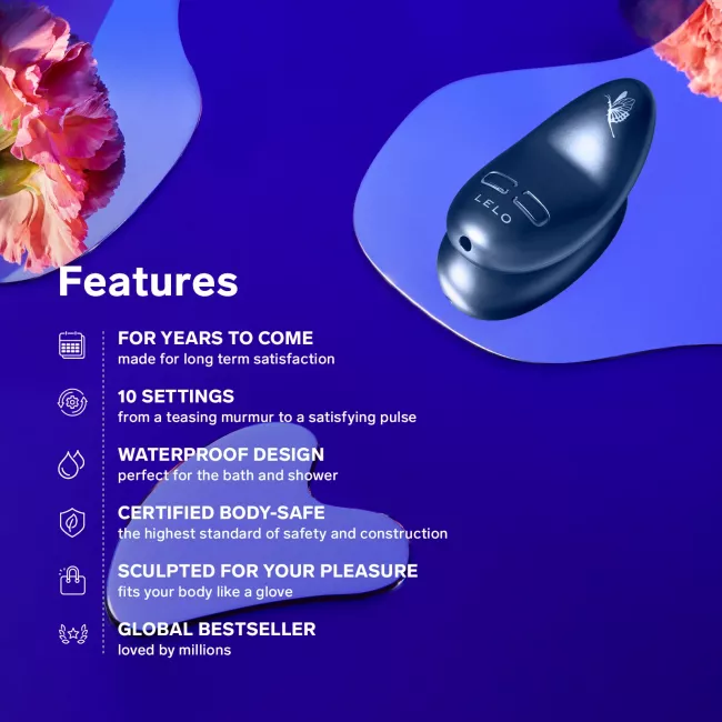 LELO NEA 3 Aufleger Klitoris Vibrator mit floralem Design aus Premium Silikon. Exklusive bei RaiX Shop Konstanz