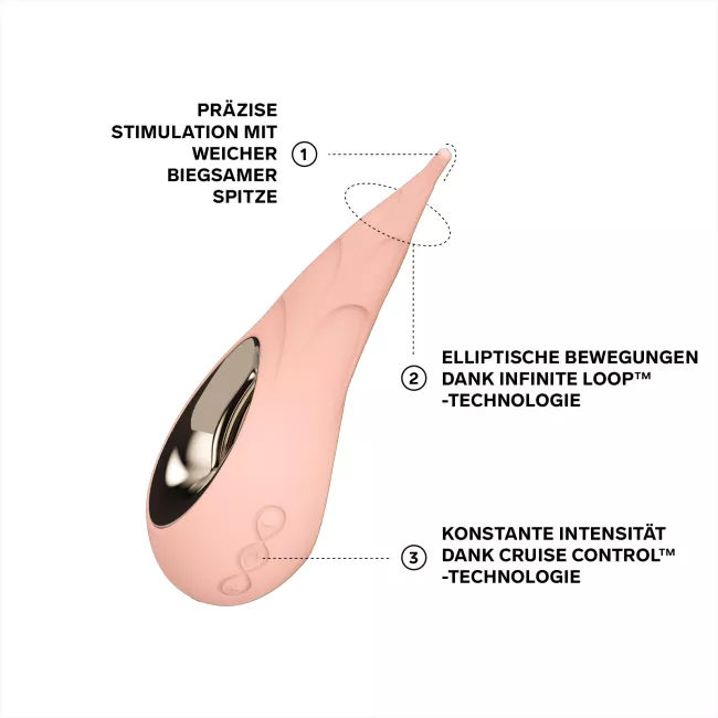 LELO Dot Cruise Klitoris Vibrator mit flexibler Spitze und Cruise-Control-Technologie